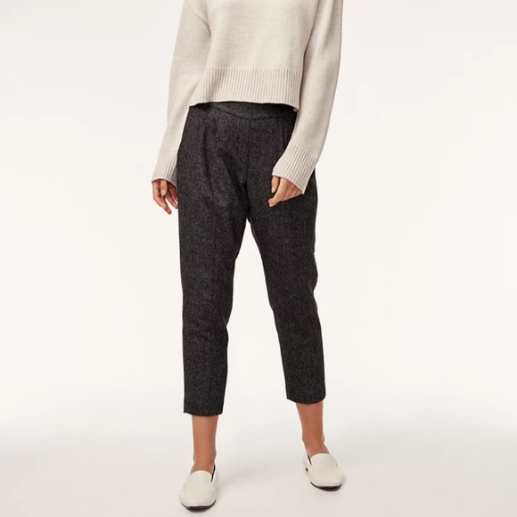 Aritzia Babaton Cohen Pant 2 Heather Dark Charcoal - Picture 1 of 7